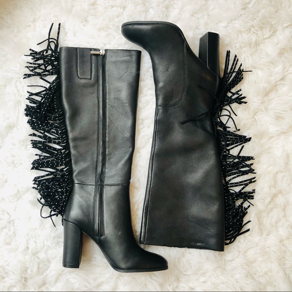 KENNETH COLE Justin Fringe Boot Studs Sz 6.5 - Picture 5 of 13